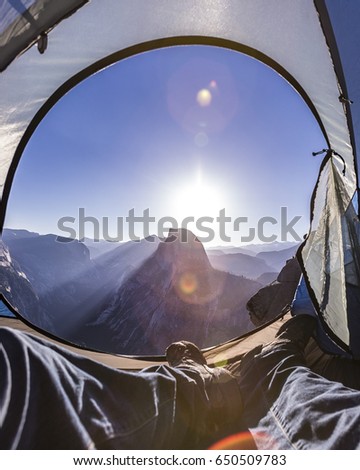 Camping in Yosemite on a prime location