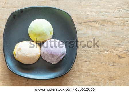 mochi ice cream on plate