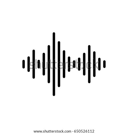 Vector sound wave icon Royalty-Free Stock Photo #650526112