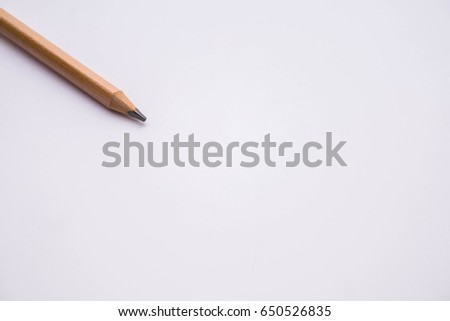 Pencil on white background Royalty-Free Stock Photo #650526835