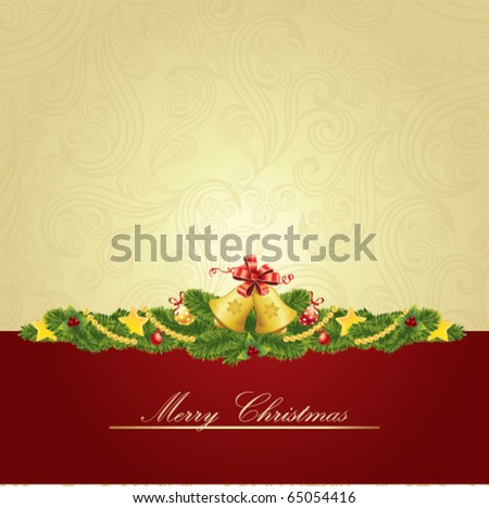 Vector Illustration of Christmas Greeting Card.