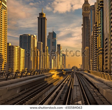 Square picture of Modern architecture of Dubai