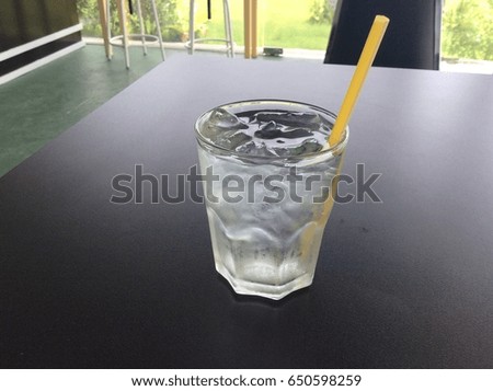 Closeup Glass of ice