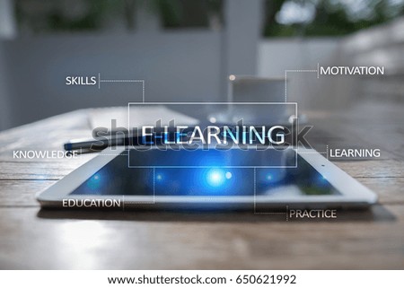 E-Learning. Internet education concept.