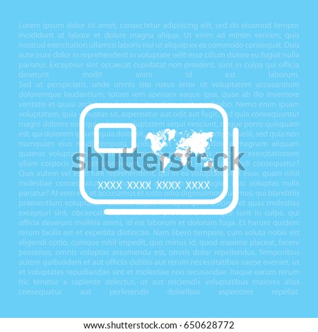 credit card icon. vector illustration