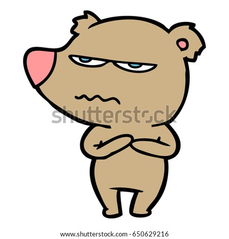 angry bear cartoon