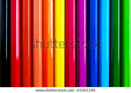 closeup of color pencils colorful gradient as a spectrum background picture