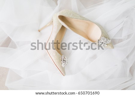 Wedding shoes Royalty-Free Stock Photo #650701690