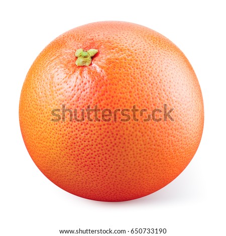 Grapefruit isolated on white background. With clipping path. Full depth of field. Royalty-Free Stock Photo #650733190