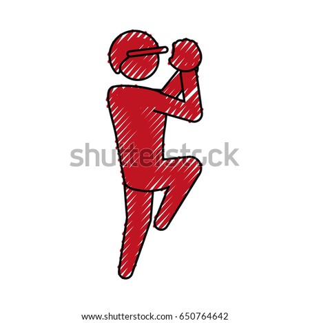 Baseball player pictogram
