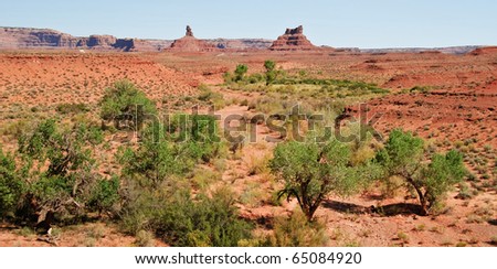beautiful red landscape from monument valley, utah