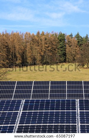 Solar Power Station in the green Nature