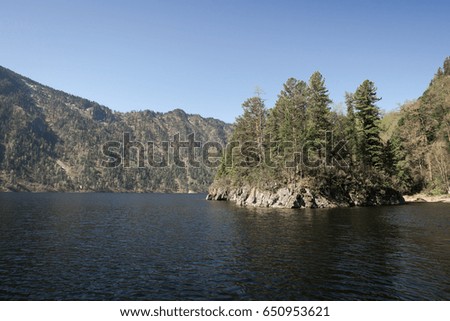 pictured here is lake Teletskoe in the Altai
