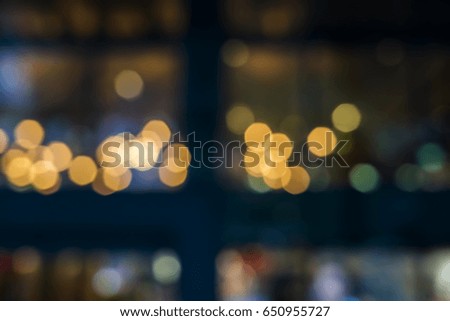 de focused bokeh light, abstract background at night photo