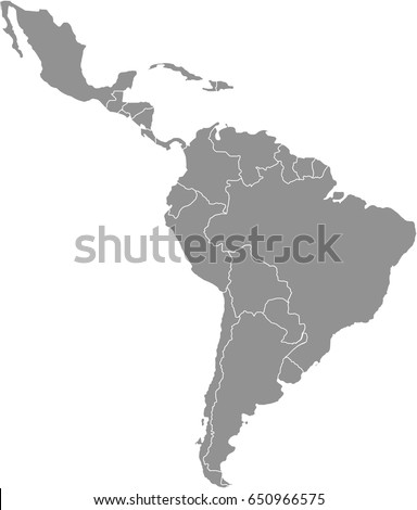 Latin America Map Royalty-Free Stock Photo #650966575