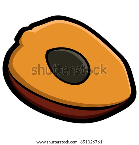 Isolated cut chontaduro on a white background, Vector illustration