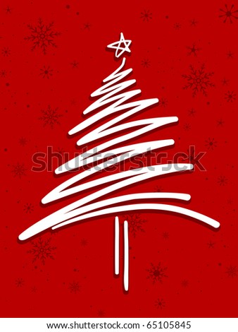 Christmas Tree Design Featuring Zigzags Shaped Like a Christmas Tree