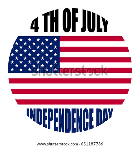 Greeting card for independence Day United States 4th of July. vector illustration