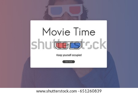 Enjoy Movie Cinema Entertainment Time Leisure Pastime Activity Word Graphic