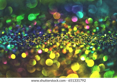 Festive background. Christmas and New Year feast bokeh background with copyspace