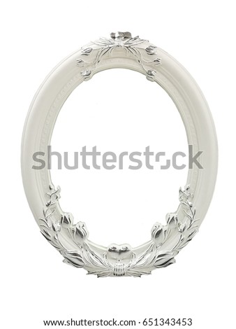 classic picture frame with white background.