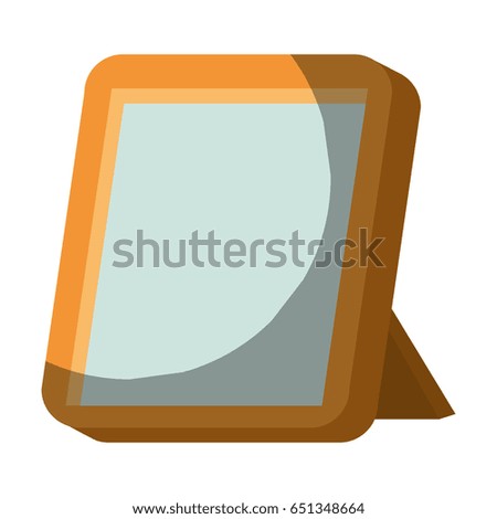 colorful graphic of photo frame without contour and half shadow vector illustration