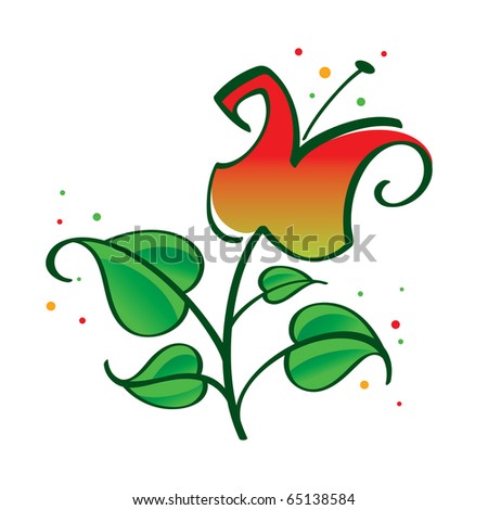 Decorative Flower for any holiday postcard