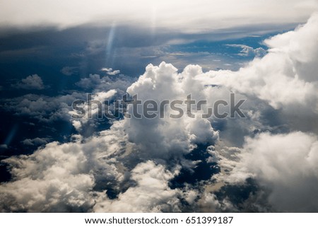 beautiful sky above the clouds