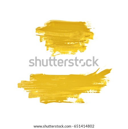 Smudged splash of paint as a banner design element, composition isolated over the white background, set of two different versions