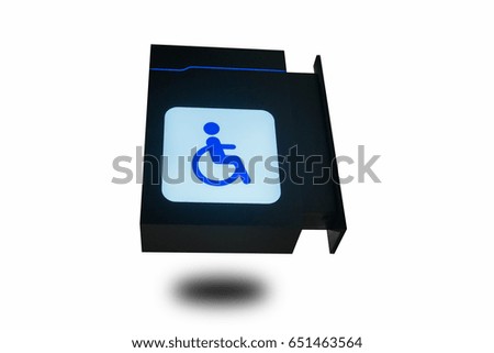 Disabled sign On a white background