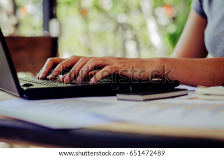business women using laptop working on business concept
