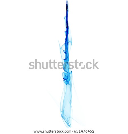 Isolated abstract smoke shape effect on white background. 