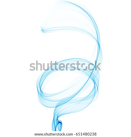 Isolated abstract smoke shape effect on white background.