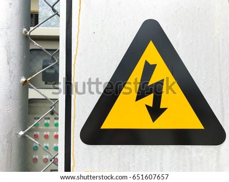 High voltage warning signs do not approach