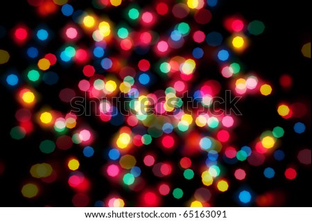 Christmas lights out of focus