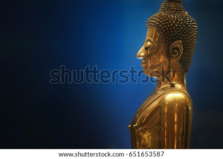 Big Buddha statue in Thailand, beautiful statue, Buddhist are praying and worship for lucky and holy