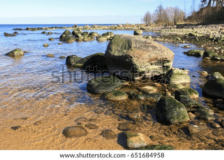 Sea coast with stones