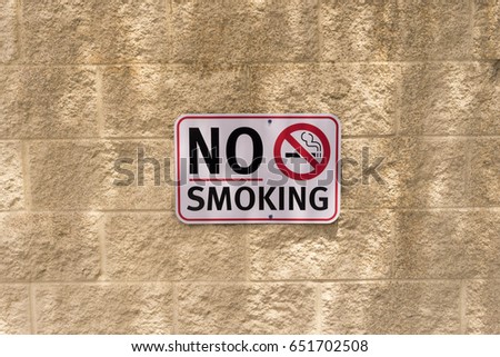 No Smoking Sign On A Wall