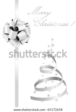 Illustration of a metaphoric silver Christmas tree