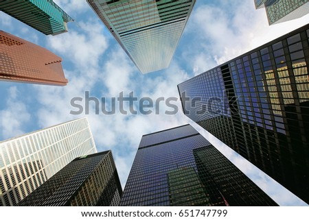 Toronto skyline in financial district