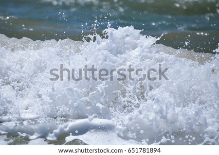 Foam from wave splash, close up