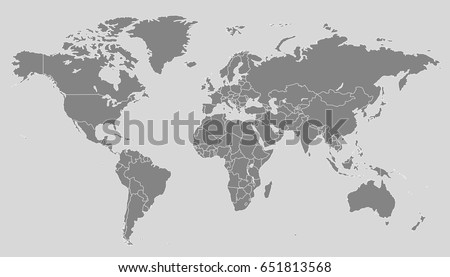 world map vector. Royalty-Free Stock Photo #651813568