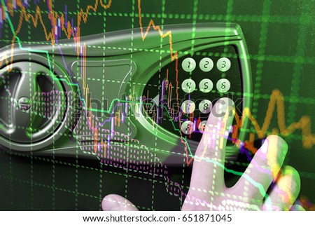 Investment growth concept with price of gold on gold market graph background: Candle stick graph chart of gold market investment trading.