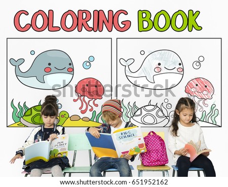 Coloring Book Education Talent Concept