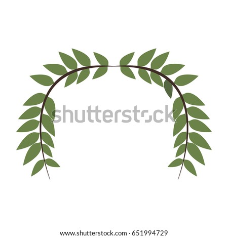 laurel wreath round and half laurel bottom