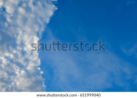 Altocumulus cloud on blue blue sky for background backdrop