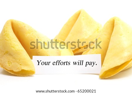 open fortune cookie isolated on a white background