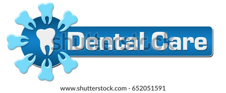 Dental Care Teeth Circular Horizontal 