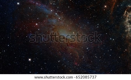 Galaxy and nebula. Abstract space background. Elements of this Image Furnished by NASA