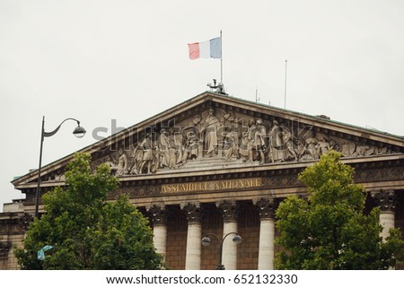 Beautiful building of Assemblee Nationale in Paris